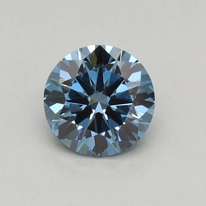 0.32ct Round Lab Grown Diamond (Colour Fancy Vivid Blue, Clarity VS1, Cut ID, IGI Certified)