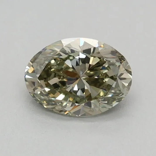0.33ct Oval Lab Grown Diamond (Colour Fancy Intense Gray Green, Clarity VVS2, IGI Certified)