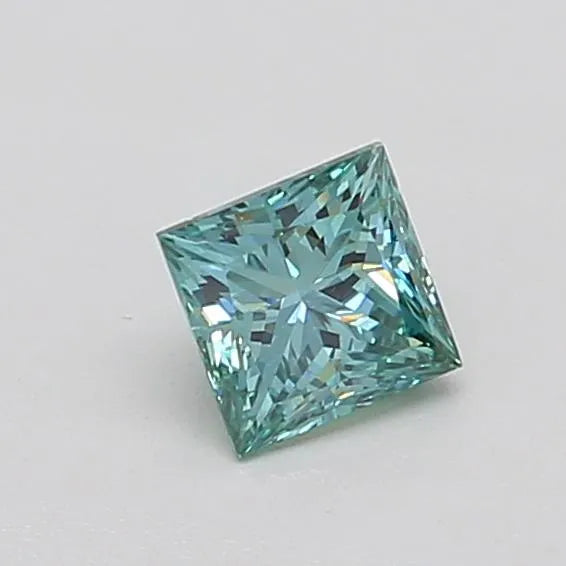 0.40ct Princess Lab Grown Diamond (Colour Fancy Vivid Green, Clarity VVS2, IGI Certified)