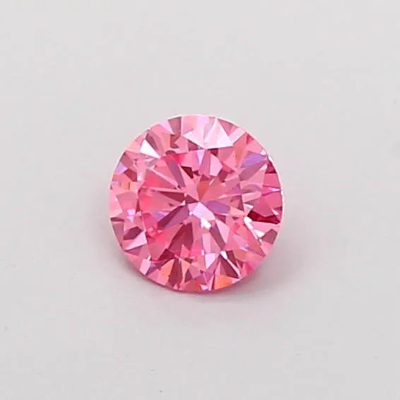 0.40ct Round Lab Grown Diamond (Colour Fancy Vivid Pink, Clarity VS1, Cut VG, IGI Certified)