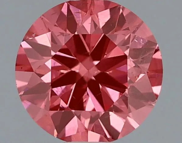 0.40ct Round Lab Grown Diamond (Colour Fancy Vivid Purple Pink, Clarity VS2, Cut ID, IGI Certified)