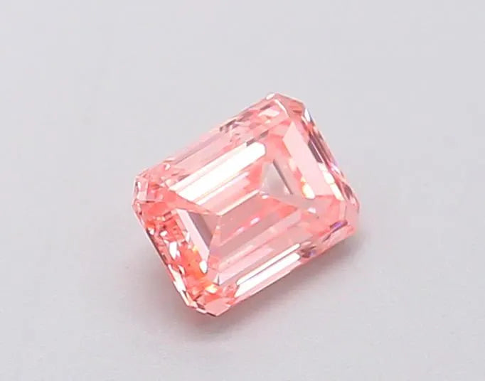 0.42ct Emerald Lab Grown Diamond (Colour Fancy Vivid Pink, Clarity VS1, IGI Certified)