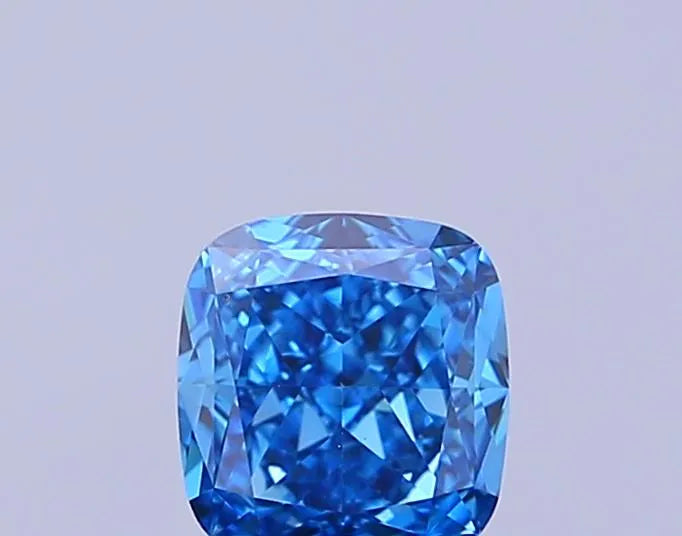 0.46ct Cushion brilliant Lab Grown Diamond (Colour Fancy Vivid Blue, Clarity VS2, IGI Certified)
