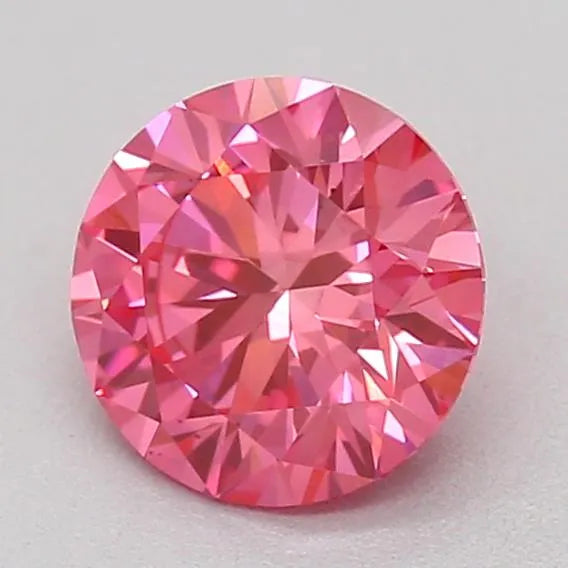 0.47ct Round Lab Grown Diamond (Colour Fancy Vivid Pink, Clarity VS2, Cut ID, IGI Certified)