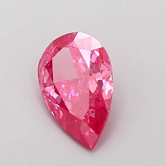 0.53ct Pear Lab Grown Diamond (Colour Fancy Vivid Pink, Clarity VS2, IGI Certified)