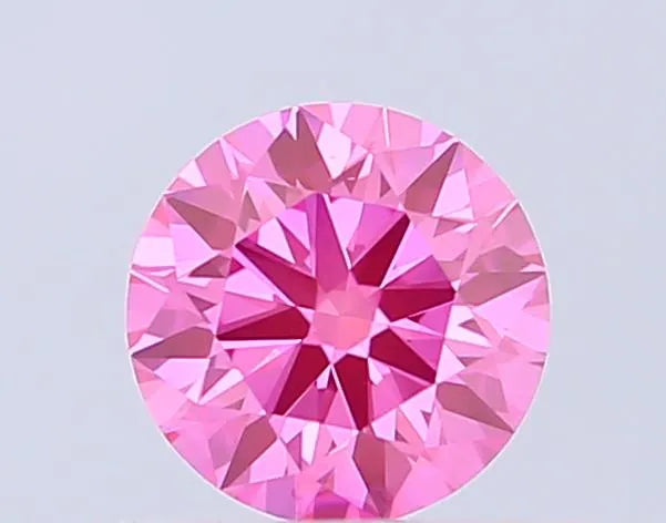 0.53ct Round Lab Grown Diamond (Colour Fancy Vivid Pink, Clarity VS1, Cut EX, IGI Certified)