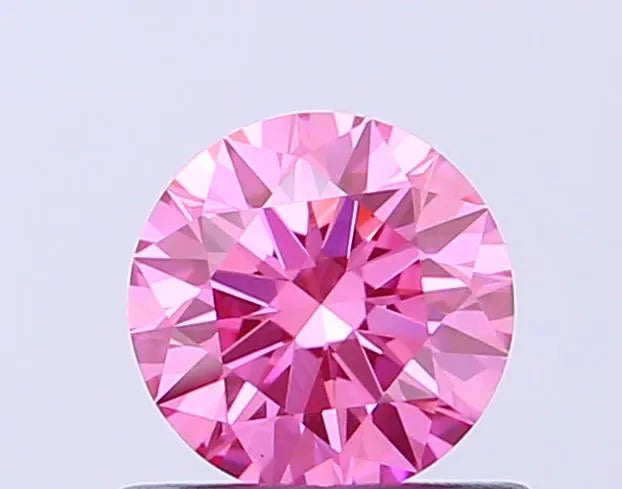 0.53ct Round Lab Grown Diamond (Colour Fancy Vivid Pink, Clarity VS1, Cut ID, IGI Certified)