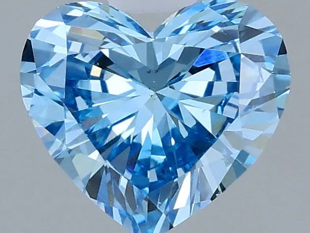 0.54ct Heart Lab Grown Diamond (Colour Fancy Vivid Blue, Clarity VS1, IGI Certified)