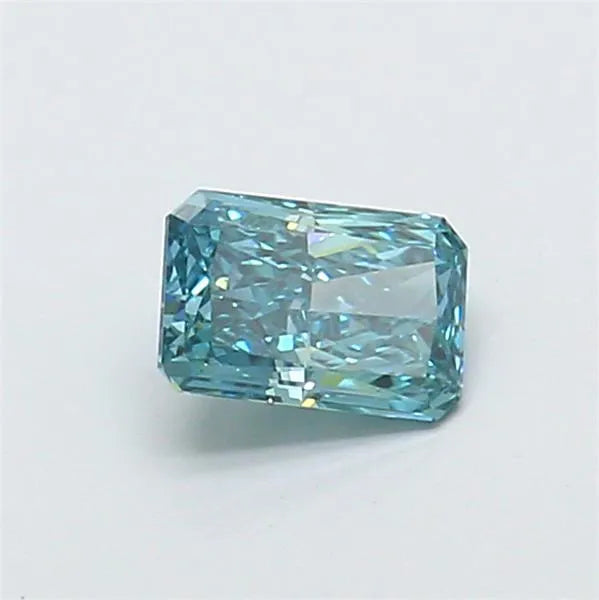 0.54ct Radiant Lab Grown Diamond (Colour Fancy Vivid Blueish Green, Clarity VS1, IGI Certified)