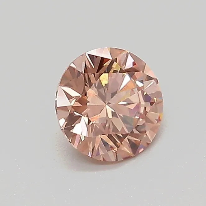 0.54ct Round Lab Grown Diamond (Colour Fancy Brown, Clarity VVS2, Cut ID, IGI Certified)