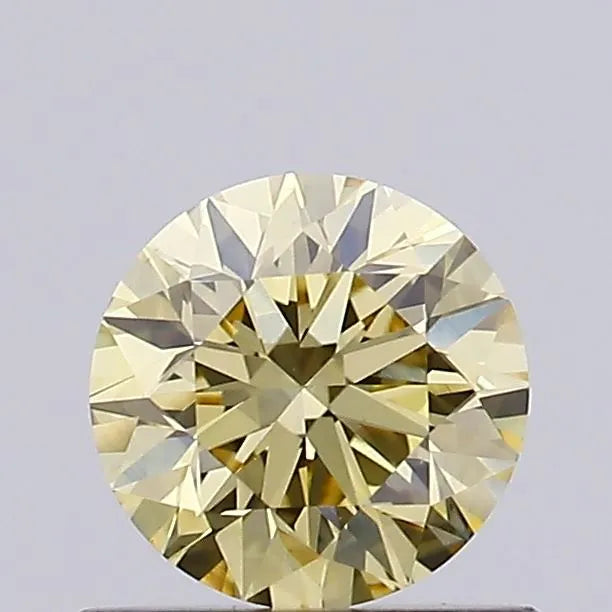 0.54ct Round Lab Grown Diamond (Colour Fancy Intense Yellow, Clarity VS2, Cut ID, IGI Certified)