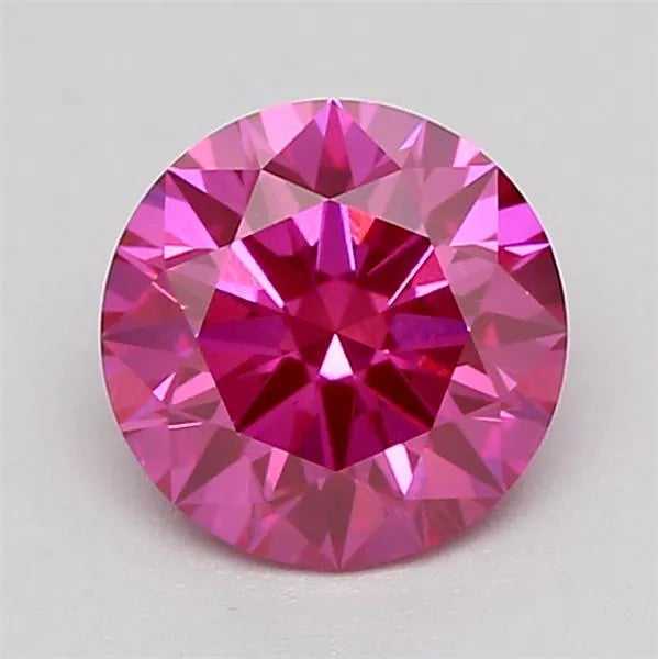 0.54ct Round Lab Grown Diamond (Colour Fancy Vivid Pink, Clarity VS1, Cut ID, IGI Certified)