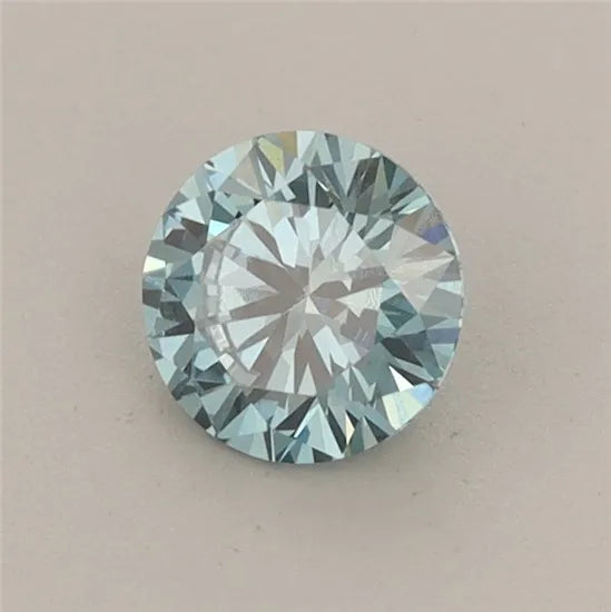 0.55ct Round Lab Grown Diamond (Colour Fancy Vivid Blue, Clarity VVS2, Cut VG, IGI Certified)