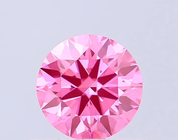 0.55ct Round Lab Grown Diamond (Colour Fancy Vivid Pink, Clarity VVS1, Cut ID, IGI Certified)