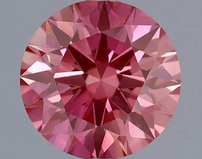 0.55ct Round Lab Grown Diamond (Colour Fancy Vivid Pink, Clarity VVS2, Cut VG, IGI Certified)