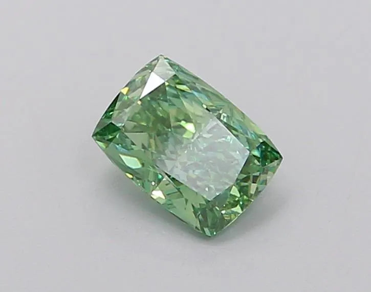 0.57ct Cushion modified Lab Grown Diamond (Colour Fancy Vivid Green, Clarity VVS2, IGI Certified)