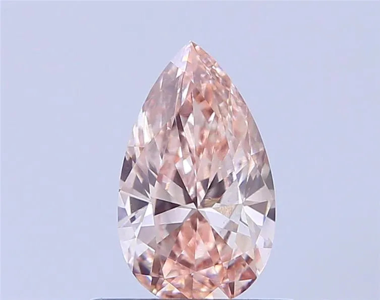 0.59ct Pear Lab Grown Diamond (Colour Fancy Light Pinkish Brown, Clarity VS2, IGI Certified)