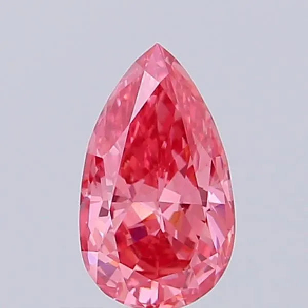 0.59ct Pear Lab Grown Diamond (Colour Fancy Vivid Pink, Clarity VS1, IGI Certified)