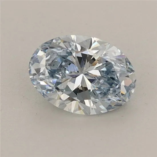 0.61ct Oval Lab Grown Diamond (Colour Fancy Light Blue, Clarity VVS2, IGI Certified)