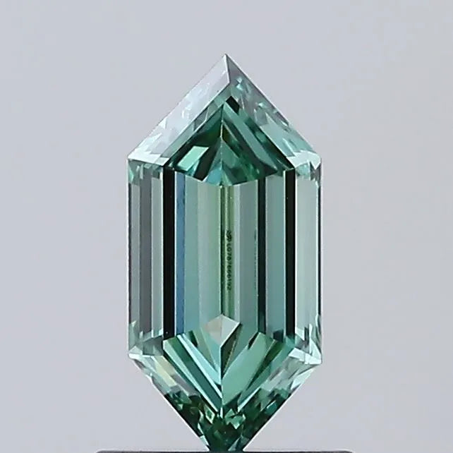 0.66ct Hexagonal Lab Grown Diamond (Colour Fancy Vivid Green, Clarity VS1, IGI Certified)