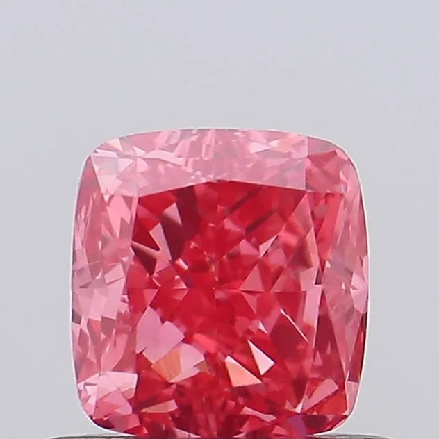 0.73ct Cushion modified Lab Grown Diamond (Colour Fancy Vivid Pink, Clarity VVS2, IGI Certified)