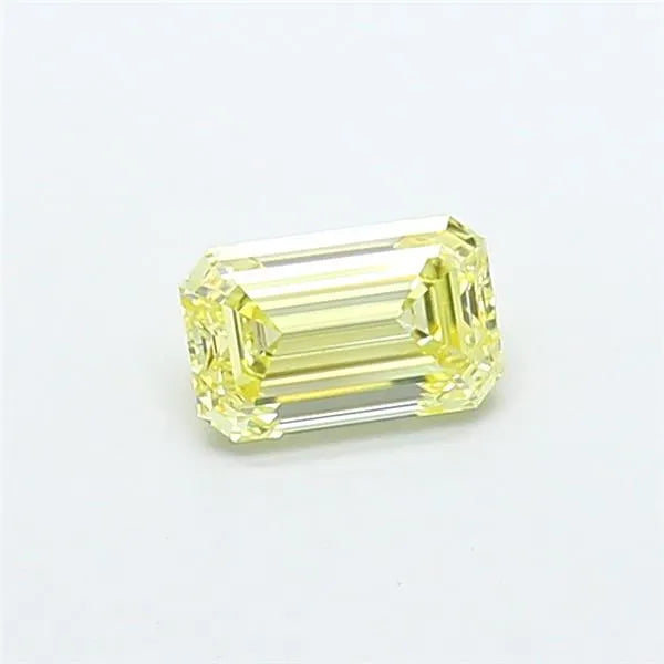 0.92ct Emerald Lab Grown Diamond (Colour Fancy Light Yellow, Clarity VS1, IGI Certified)