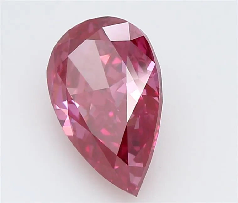 0.93ct Pear Lab Grown Diamond (Colour Fancy Vivid Pink, Clarity VS1, IGI Certified)