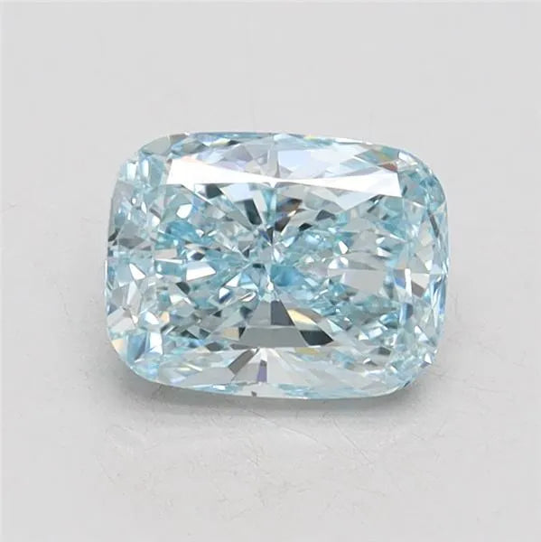 0.95ct Cushion brilliant Lab Grown Diamond (Colour Fancy Intense Greenish Blue, Clarity VVS2, IGI Certified)