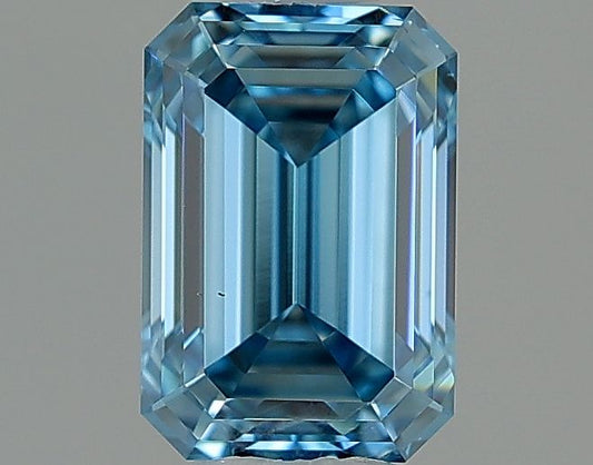 Lab-Grown Emerald Diamond - 1.07 Carats, Fancy Vivid Blue Color, VS1 Clarity - Certified by IGI - Report Number: LG629474945