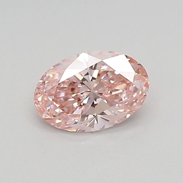 Lab-Grown Oval Diamond - 0.5 Carats, Fancy Intense Pink Color, VS1 Clarity - Certified by IGI - Report Number: LG683527374