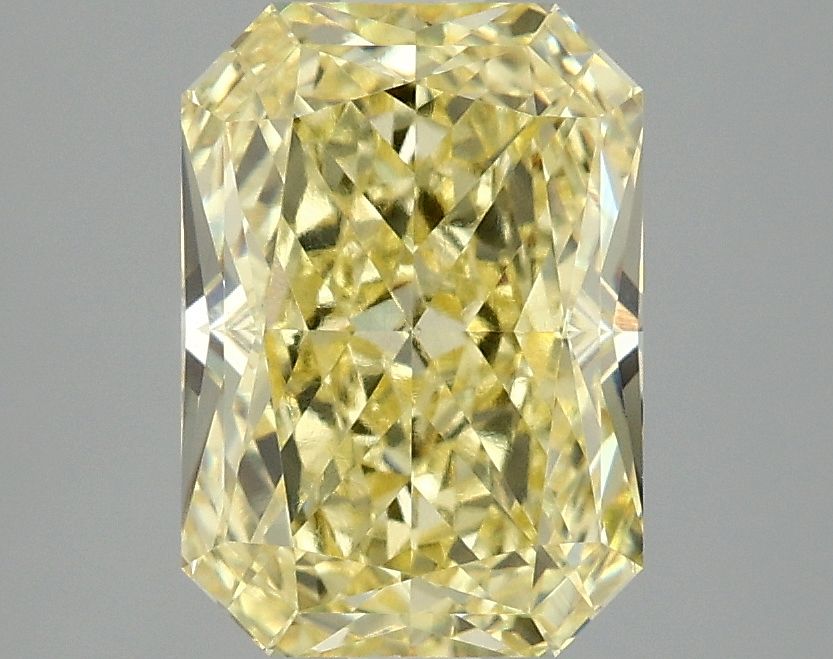 Lab-Grown Radiant Diamond - 3.06 Carats, Fancy Vivid Yellow Color, VVS2 Clarity - Certified by IGI - Report Number: LG683501614