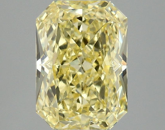 Lab-Grown Radiant Diamond - 3.06 Carats, Fancy Vivid Yellow Color, VVS2 Clarity - Certified by IGI - Report Number: LG683501614