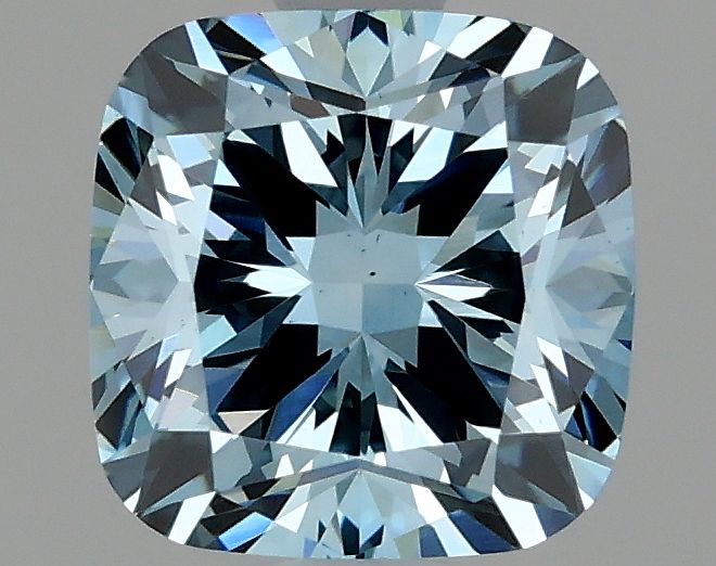 Lab-Grown Cushion Diamond - 1.49 Carats, Fancy Intense Blue Color, VS1 Clarity - Certified by IGI - Report Number: LG635403408
