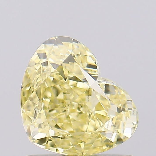 Lab-Grown Heart Diamond - 1.1 Carats, Fancy Intense Yellow Color, VS1 Clarity - Certified by IGI - Report Number: LG628436205