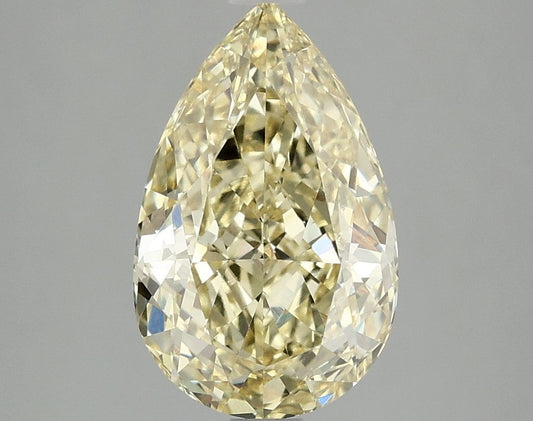 Lab-Grown Pear Diamond - 3.09 Carats, Fancy Vivid Yellow Color, VVS2 Clarity - Certified by IGI - Report Number: LG687527475