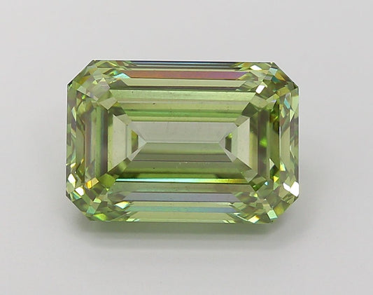 Lab-Grown Emerald Diamond - 7.03 Carats, Fancy Vivid Green Color, VS2 Clarity - Certified by IGI - Report Number: LG660443981