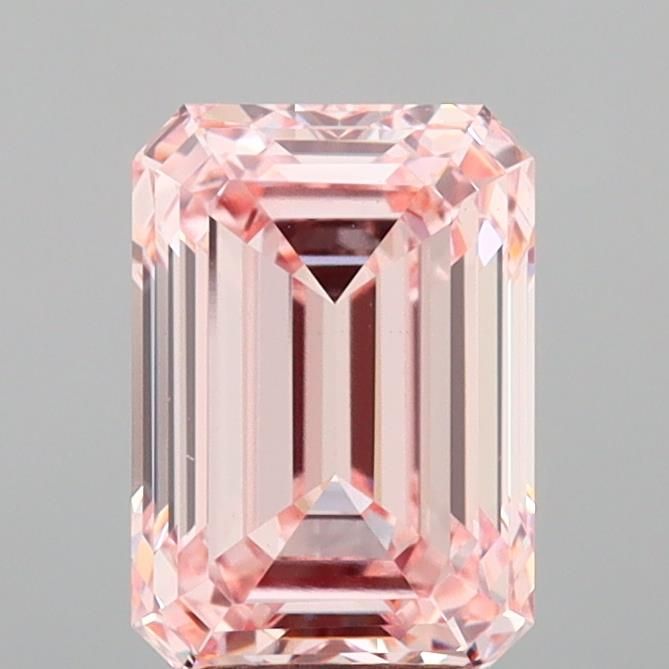Lab-Grown Emerald Diamond - 3.0 Carats, Fancy Intense Pink Color, VS1 Clarity - Certified by IGI - Report Number: LG692518284