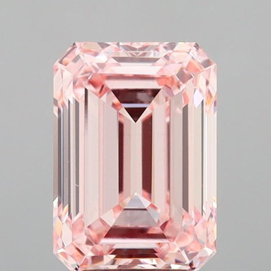 Lab-Grown Emerald Diamond - 3.0 Carats, Fancy Intense Pink Color, VS1 Clarity - Certified by IGI - Report Number: LG692518284