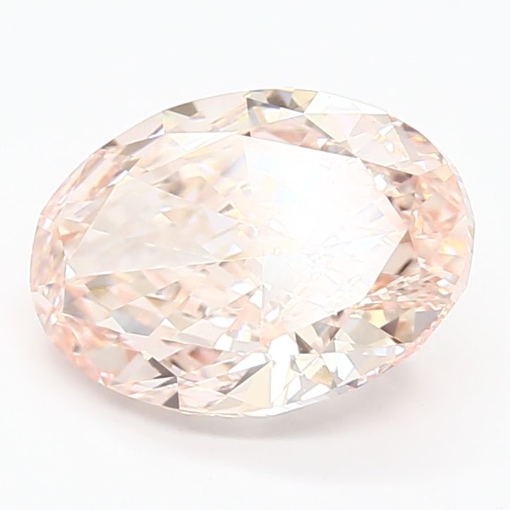 Lab-Grown Oval Diamond - 3.53 Carats, Fancy Intense Pink Color, VVS2 Clarity - Certified by IGI - Report Number: LG650489261