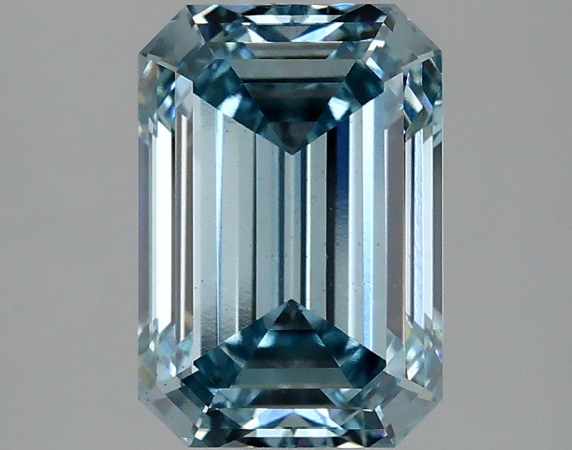 Lab-Grown Emerald Diamond - 2.54 Carats, Fancy Intense Blue Color, VS2 Clarity - Certified by IGI - Report Number: LG635469960