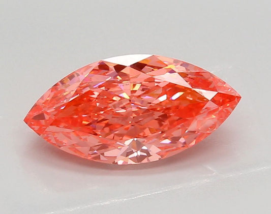 Lab-Grown Marquise Diamond - 2.25 Carats, Fancy Vivid Pink Color, VS1 Clarity - Certified by IGI - Report Number: LG636416784