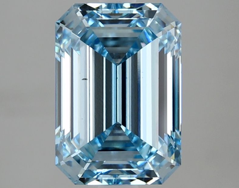 Lab-Grown Emerald Diamond - 3.02 Carats, Fancy Intense Blue Color, VS2 Clarity - Certified by IGI - Report Number: LG638407647
