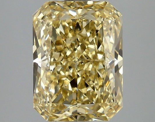 Lab-Grown Radiant Diamond - 2.96 Carats, Fancy Intense Yellow Color, VS1 Clarity - Certified by IGI - Report Number: LG662416015