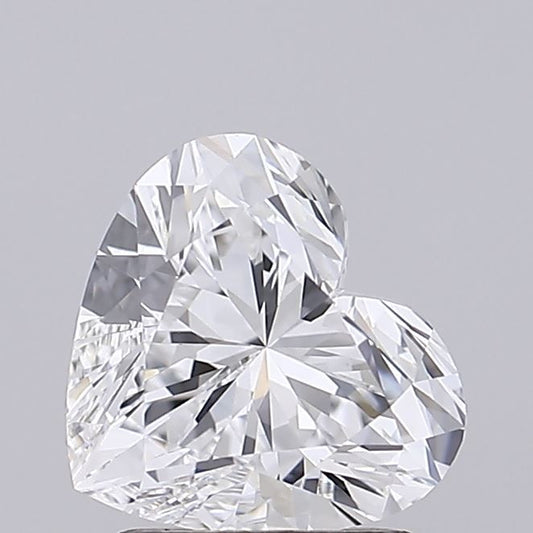 Lab-Grown Heart Diamond - 1.46 Carats, D Color, VVS2 Clarity - Certified by IGI - Report Number: LG680535483