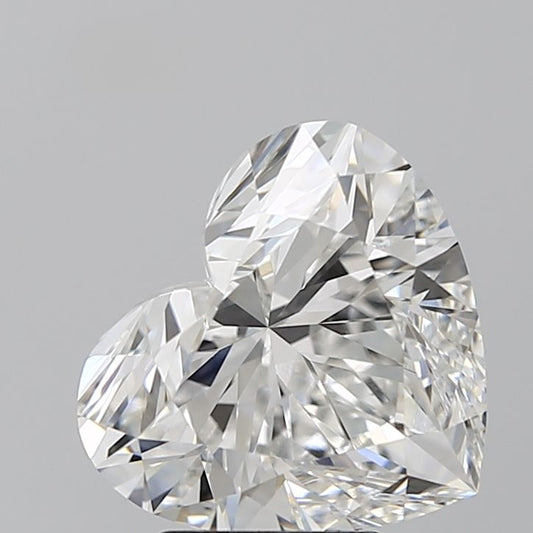 Lab-Grown Heart Diamond - 4.04 Carats, F Color, VVS2 Clarity - Certified by IGI - Report Number: LG642471942