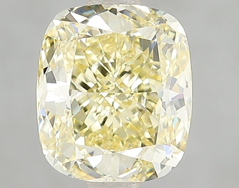 Lab-Grown Cushion Diamond - 2.5 Carats, Fancy Intense Yellow Color, VVS2 Clarity - Certified by IGI - Report Number: LG671493153