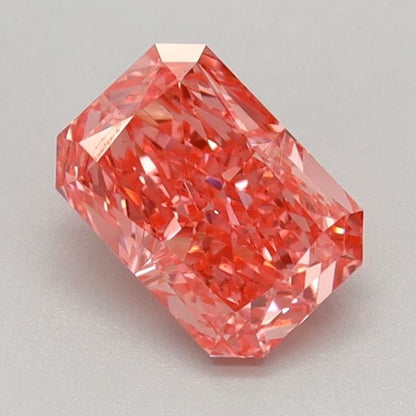 Lab-Grown Radiant Diamond - 0.72 Carats, Fancy Vivid Pink Color, VS1 Clarity - Certified by IGI - Report Number: LG642484936