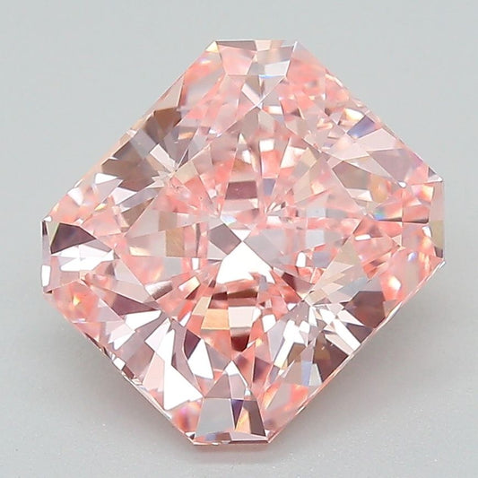 Lab-Grown Radiant Diamond - 3.59 Carats, Fancy Intense Pink Color, VS1 Clarity - Certified by IGI - Report Number: LG623421650