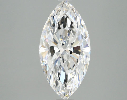 Lab-Grown Marquise Diamond - 2.46 Carats, E Color, VVS2 Clarity - Certified by IGI - Report Number: LG662490518