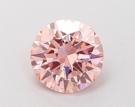 Lab-Grown Round Diamond - 1.0 Carats, Fancy Intense Pink Color, VS2 Clarity - Certified by IGI - Report Number: LG687508073